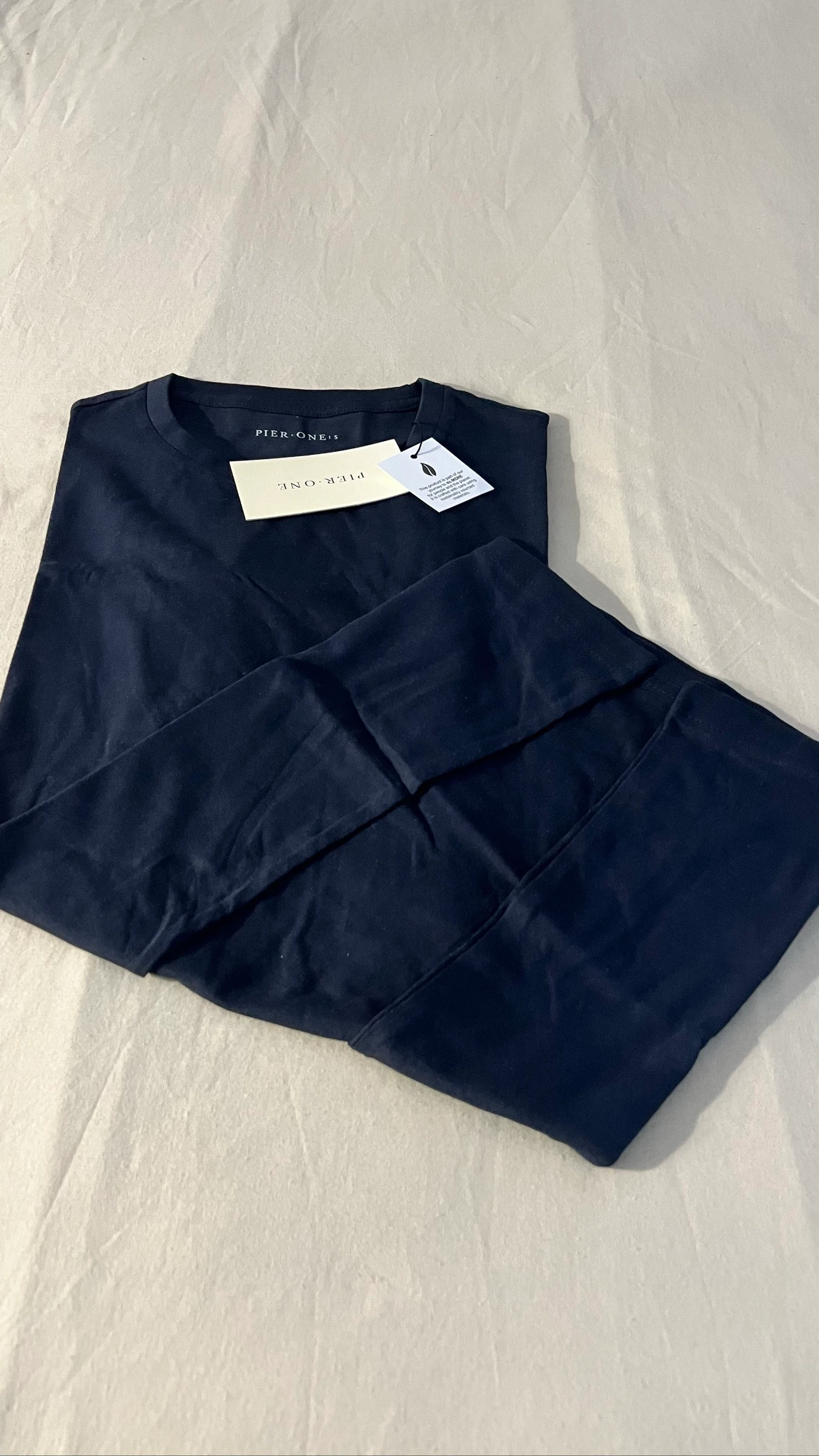 Camiseta azul marino para hombre con cuello redondo, clásica y elegante – photo 4